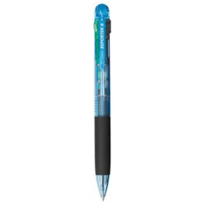 トンボ鉛筆 トンボ鉛筆 [油性ボールペン]リポーター4 4色ボールペン (ボール径:0.7mm･インク色:黒･赤･青･緑) BC-FRC40 透明ブルｰ BC-FRC40 透明ブルｰ