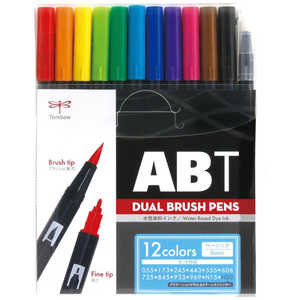 トンボ鉛筆 水性マーカーABT12色ベーシック AB-T12CBA トンボ鉛筆 水性マーカーABT12色ベーシック AB-T12CBA
