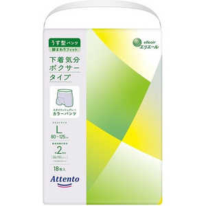 大王製紙 アテント うす型パンツ 下着気分 ボクサータイプ Lサイズ 18枚入 大王製紙 アテント うす型パンツ 下着気分 ボクサータイプ Lサイズ 18枚入