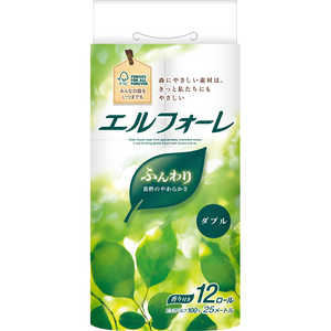 大王製紙 エルフォーレ トイレットティシュー(12ロール/ダブル) 大王製紙 エルフォーレ トイレットティシュー(12ロール/ダブル)