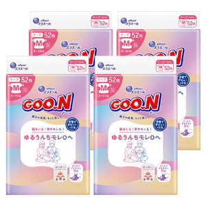 大王製紙 (ケース販売)グーン ゆるうんちモレ0へ Mサイズ 52枚×4 グンユルウンチM52