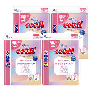 大王製紙 (ケース販売)グーン ゆるうんちモレ0へ Mサイズ 64枚×4 グンユルウンチM64