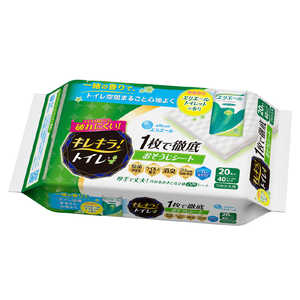 大王製紙 キレキラ！トイレクリーナー 1枚で徹底おそうじシート エリエールトイレットの香り 詰替用 20枚(10枚×2P) キレキラTCカ2Pエリエール