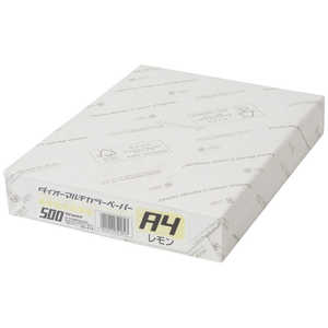 プラス ダイオーマルチカラーペーパー 92μm ［A4 / 500枚］ レモン CW-620C