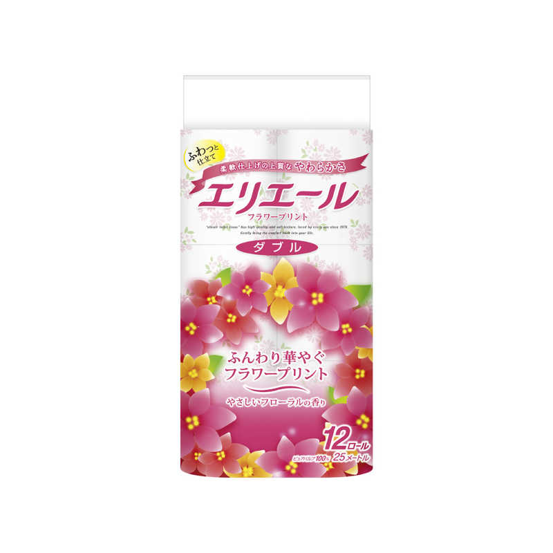 大王製紙 大王製紙 エリエール トイレットティシューフラワープリントダブル12ロール  