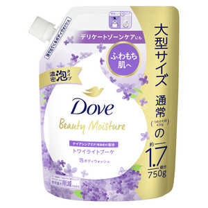 ユニリーバJCM ダヴ ビューティーモイスチャー 泡ボディウォッシュ トワイライトブーケ 詰替750g ダウ゛アワブーケカエ75