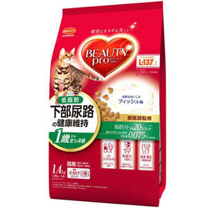 日本ペットフード ビューティープロ 猫下部尿路 低脂肪 1歳から 1.4kg 