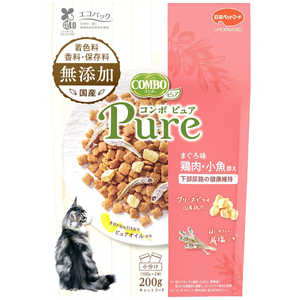 日本ペットフード コンボ ピュア キャット まぐろ味・鶏肉・小魚添え 200g(100g×2袋入) コンボピユアCサカナ200G