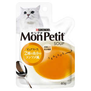 ネスレ日本 モンプチ ピュアスープ 2種の魚介のコンソメ風 40g ネスレ日本 モンプチ ピュアスープ 2種の魚介のコンソメ風 40g