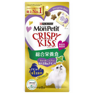 ネスレ日本 MonPetit(モンプチ)クリスピーキッス 総合栄養食 キャットニップ入り 贅沢お魚＆チキン味 24g(8袋) MPCKソウゴウエイヨウフィッシュチキ