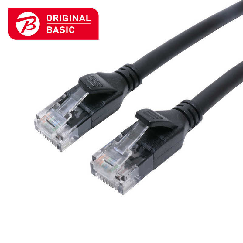 ORIGINALBASIC ORIGINALBASIC LANケーブル ［1.5m /カテゴリー6A /スタンダード］ ブラック OB-L6A1-0150ST-BK OB-L6A1-0150ST-BK