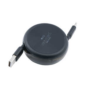 ナカバヤシ からみにくいコードリールケーブル USB AtoC SRC01ACBK ナカバヤシ からみにくいコードリールケーブル USB AtoC SRC01ACBK