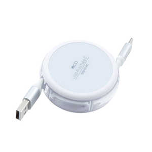 ナカバヤシ からみにくいコードリールケーブル USB AtoC SRC01ACW ナカバヤシ からみにくいコードリールケーブル USB AtoC SRC01ACW