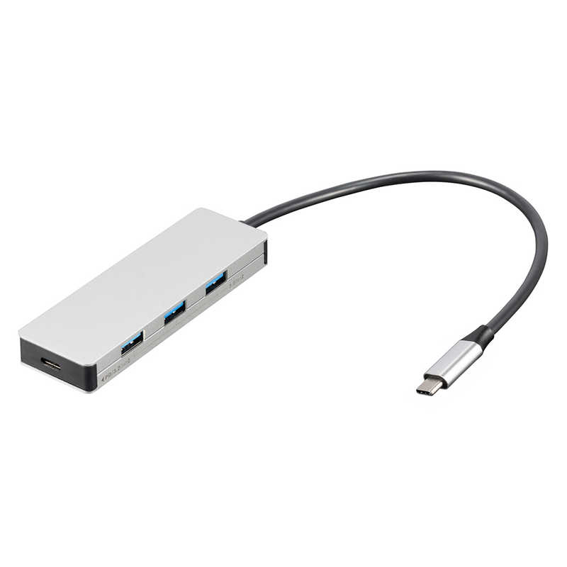 ナカバヤシ ナカバヤシ USB-C → USB-C+USB-A 変換ハブ シルバー [バスパワー /4ポート /USB 3.2 Gen2対応 /USB Power Delivery対応] UHC3334SL UHC3334SL