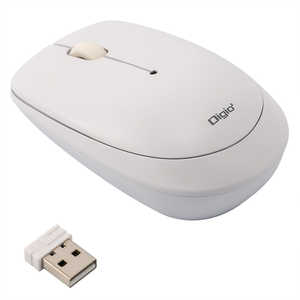ナカバヤシ マウス (Chrome/Mac/Windows11対応) ホワイト [BlueLED /無線(ワイヤレス) /3ボタン /USB] MUSRKT209W