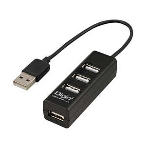 ʥХ䥷 USB2.0 4ݡȥϥ 15cm ΥХѥ /4ݡ /USB2.0б UH-2604BK