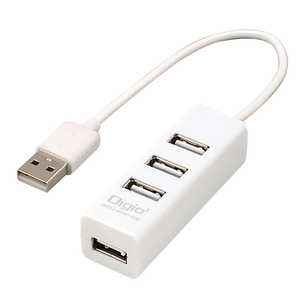 ナカバヤシ USB2.0 4ポートハブ 15cm ［バスパワー /4ポート /USB2.0対応］ UH2604W