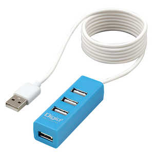 ʥХ䥷 USB2.0 4ݡȥϥ 120cm ΥХѥ /4ݡ /USB2.0б UH-2614BL