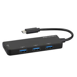 ナカバヤシ USB3.2Gen1 Type-C4ポート変換ハブ ［バスパワー /4ポート /USB 3.2 Gen1対応］ UHC3404BK