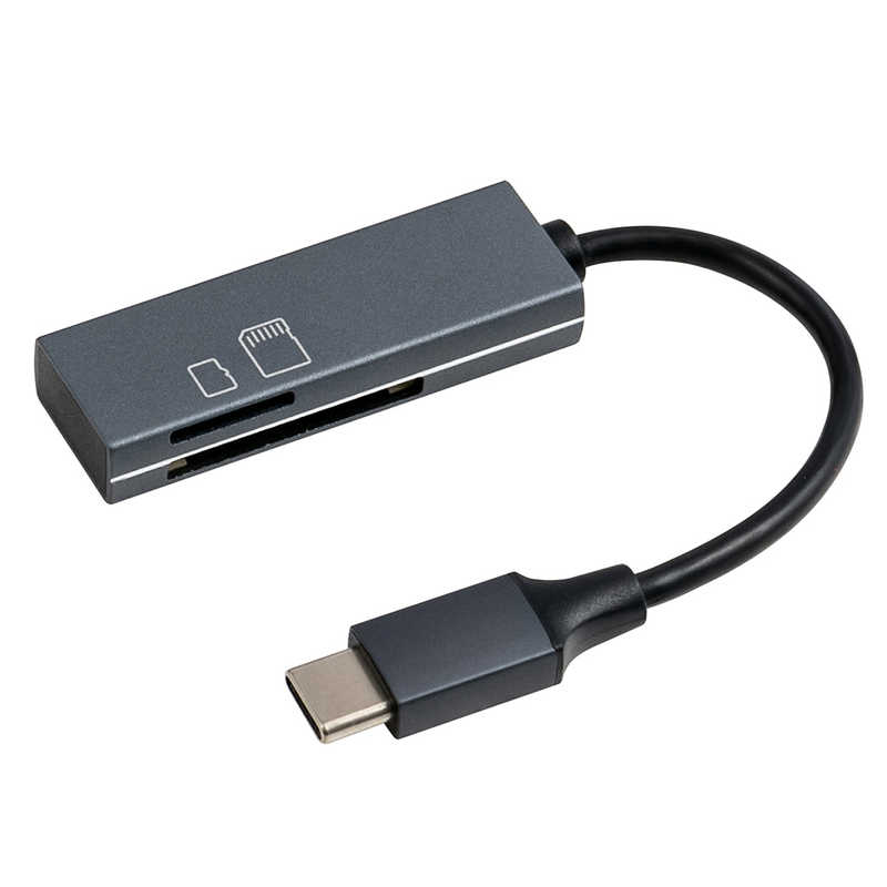 ナカバヤシ ナカバヤシ アルミカードリーダー (USB2.0 Type-C/スマホ タブレット対応) CRWCSD89GY CRWCSD89GY