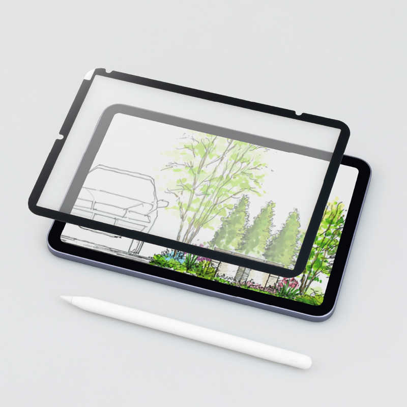 ナカバヤシ ナカバヤシ iPad mini 第6世代(2021モデル)用 着脱式ペーパータッチフィルム・ケント紙タイプ TBFIPM21FDGPK TBFIPM21FDGPK