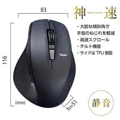 ナカバヤシ マウス Digio2 神速シリーズ [BlueLED /無線