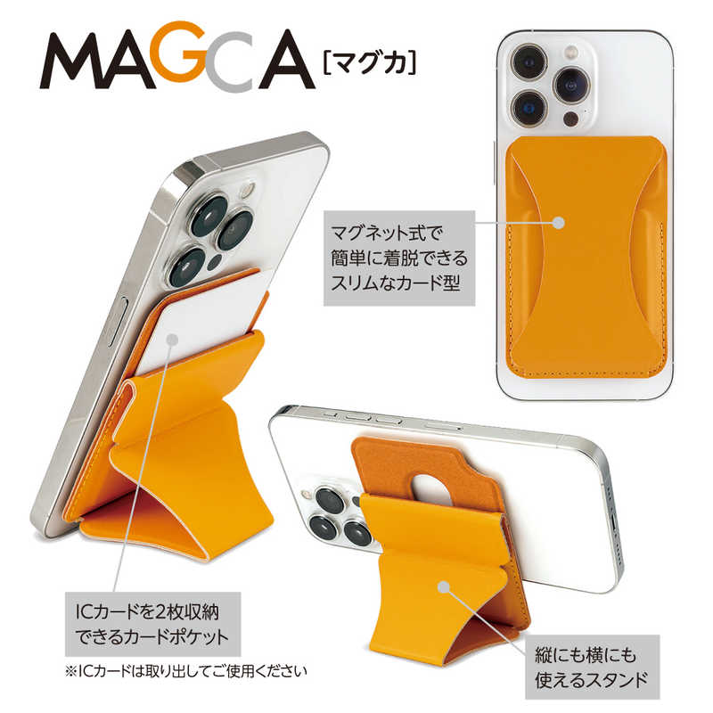 ナカバヤシ ナカバヤシ マグネット式カード型iPhoneスタンド MAGCA SMAH007DD SMAH007DD