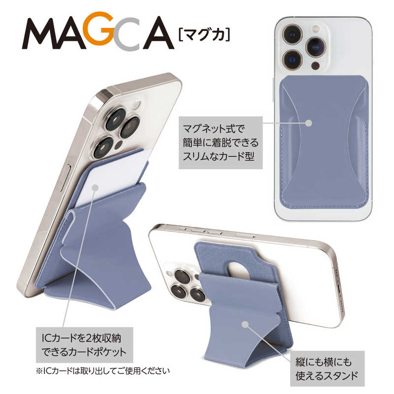 ナカバヤシ ナカバヤシ マグネット式カード型iPhoneスタンド MAGCA SMAH007PUR SMAH007PUR