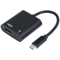 ナカバヤシ Type-C-HDMI 4Kディスプレイアダプタ デュアル USA-CHD6BK