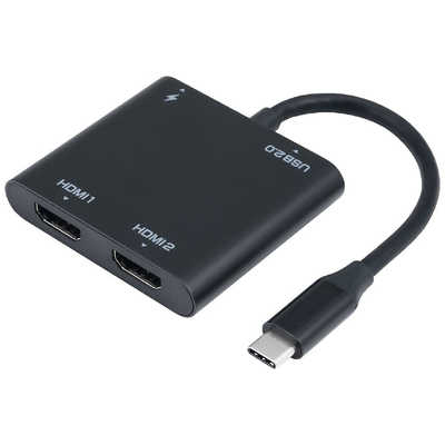 ナカバヤシ Type-C-HDMI 4Kディスプレイアダプタ デュアル USACHD6BK