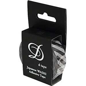 ナカバヤシ 和紙マスキングテープ d tape 1本 DT15‐STRIPE‐BK (ストライプ/ブラック) ナカバヤシ 和紙マスキングテープ d tape 1本 DT15‐STRIPE‐BK (ストライプ/ブラック)