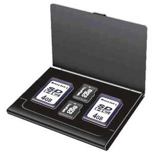ロアス SD/microSD用 メモリーカードケース Digio2 (ブラック)  MCC-1000BK