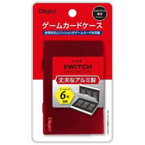 ナカバヤシ SWITCH用 アルミゲームカードケース6枚収納 レッド MCC-SWI02R レッド