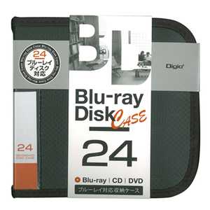 ナカバヤシ Blu-ray/DVD/CD用 ディスクケース 24枚収納 Digio2 ブラック BD08024BK