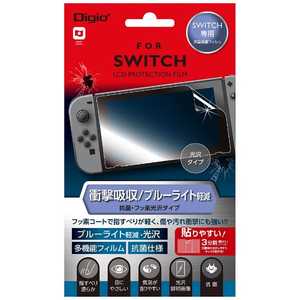 ナカバヤシ ニンテンドーSWITCH専用 液晶保護フィルム 衝撃吸収/ブルｰライト軽減 抗菌･フッ素光沢タイプ GAF-SWIFPKWBC