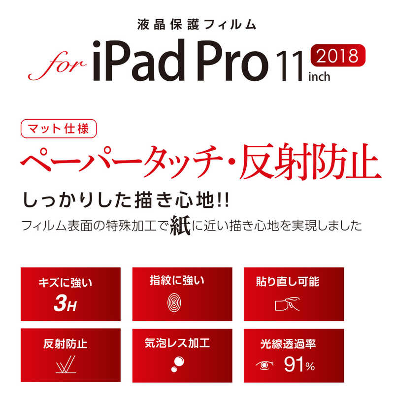 ナカバヤシ ナカバヤシ iPad Pro 11インチ用 液晶保護フィルム ペーパータッチ･反射防止 TBF-IPP182FLGPA TBF-IPP182FLGPA