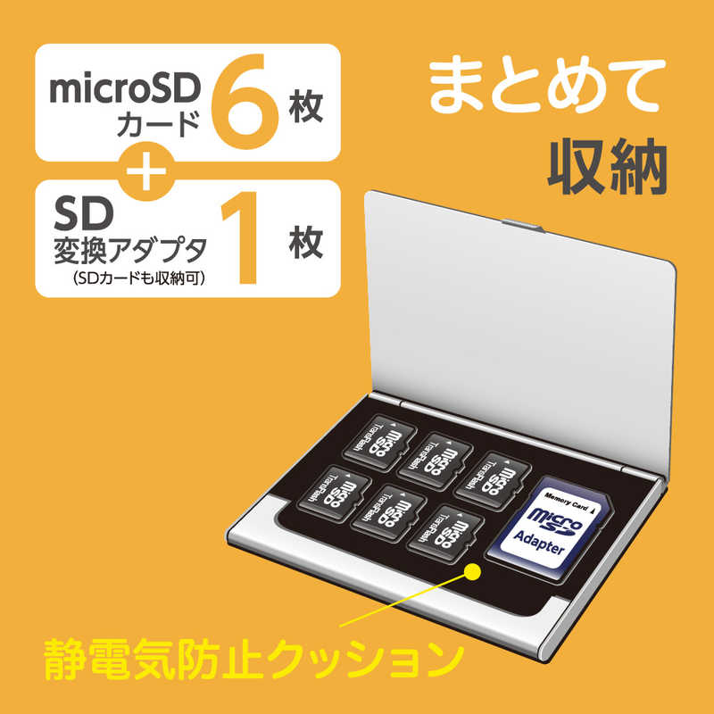 ナカバヤシ ナカバヤシ アルミカードケース SD1枚・microSD6枚収納 MCC2203BK MCC2203BK