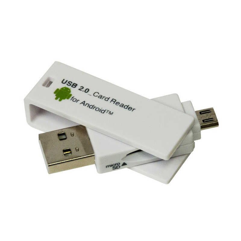 ナカバヤシ ナカバヤシ カードリーダー microSD専用 Digio2 ホワイト (USB2.0/1.1 /スマホ対応) CRW-DMSD64W CRW-DMSD64W