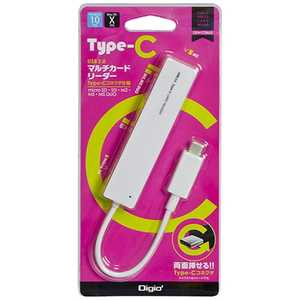 ナカバヤシ USB2.0マルチカードリーダーType-C対応 ホワイト CRWC5M65W