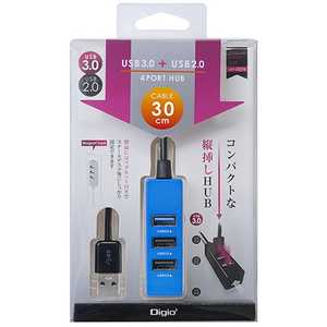 ʥХ䥷 USB3.0ϥ[4ݡȡХѥMac/Win0.3m]ޥͥåդ ֥롼 UH-3064BL