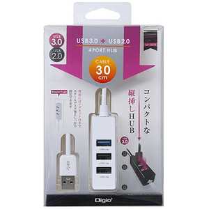 ʥХ䥷 USB3.0ϥ[4ݡȡХѥMac/Win0.3m]ޥͥåդ ۥ磻 UH-3064W