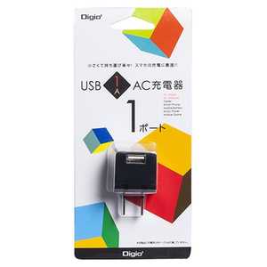 ナカバヤシ スマートフォン対応[USB給電] AC-USB充電器 (1ポート) JYU-ACU111BK ブラック