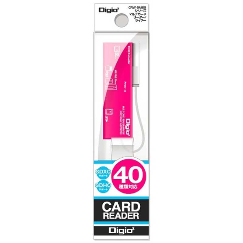 ナカバヤシ ナカバヤシ USB2.0マルチカードリーダーライター (ピンク) CRW-5M69P CRW-5M69P