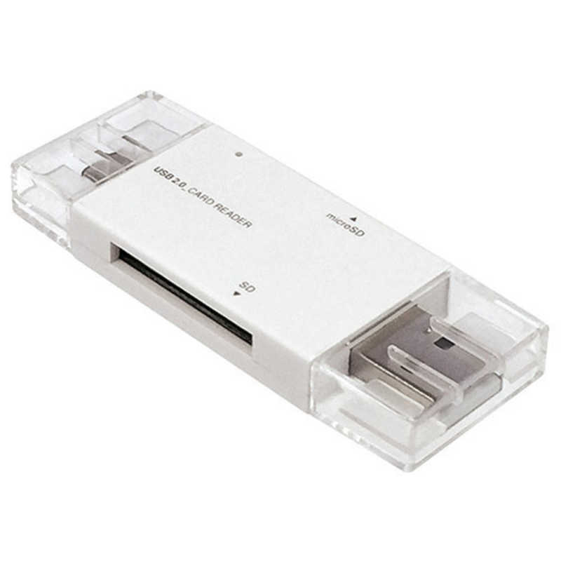 ナカバヤシ ナカバヤシ USB2.0 Type-C対応 マルチカードリーダー Digio2 (ホワイト)   CRW-DCSD70W CRW-DCSD70W