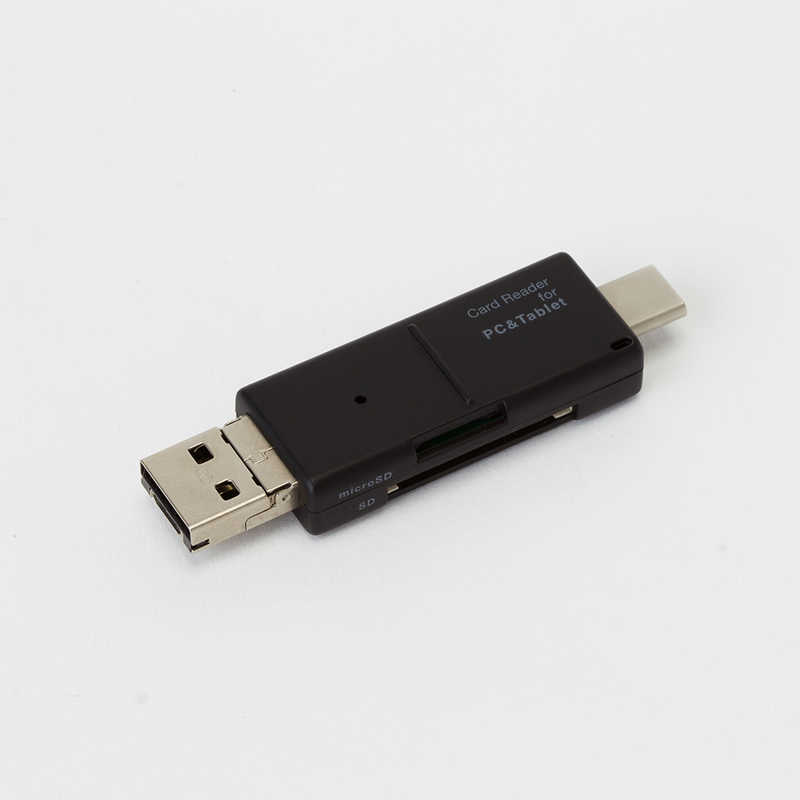 ナカバヤシ ナカバヤシ カードリーダー microSD/SDカード専用 Digio2 ブラック (USB2.0) CRW-TCMSD72BK CRW-TCMSD72BK