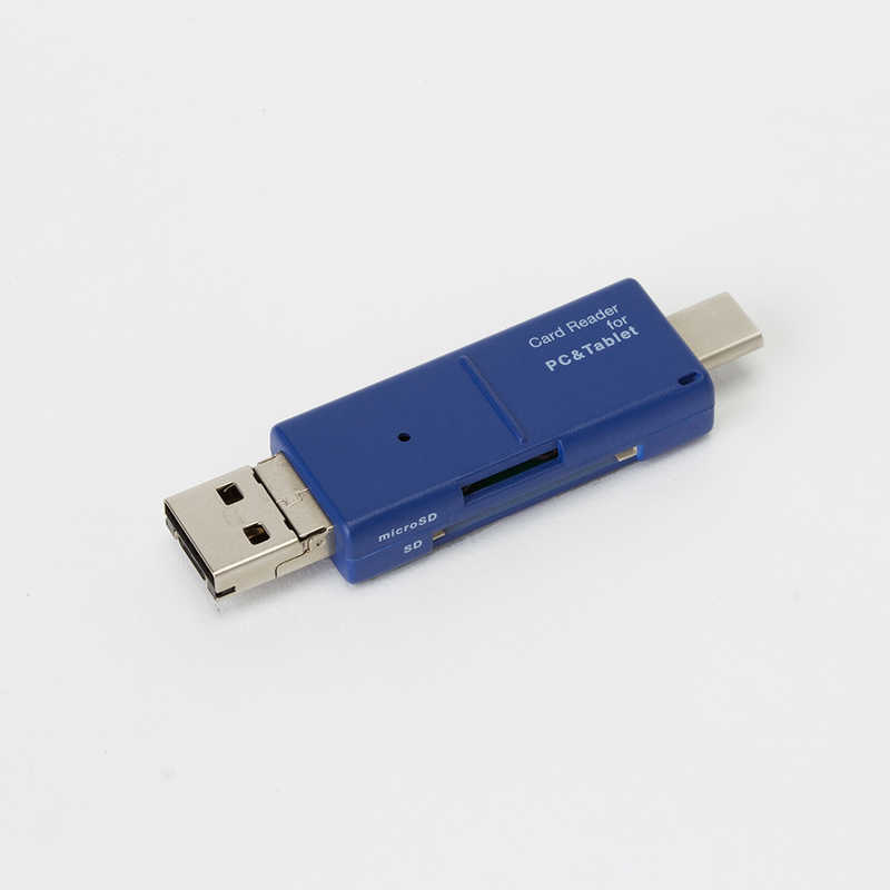ナカバヤシ ナカバヤシ カードリーダー microSD/SDカード専用 Digio2 ブルー (USB2.0) CRW-TCMSD72BL CRW-TCMSD72BL