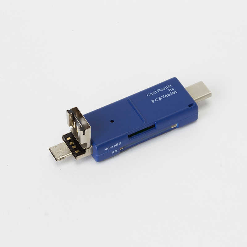 ナカバヤシ ナカバヤシ カードリーダー microSD/SDカード専用 Digio2 ブルー (USB2.0) CRW-TCMSD72BL CRW-TCMSD72BL