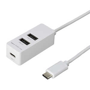 ナカバヤシ Type-C USB2.0 3ポートハブ 120cm UH-C2463 ナカバヤシ Type-C USB2.0 3ポートハブ 120cm UH-C2463