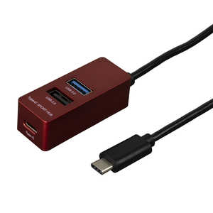 ナカバヤシ Type-C USB3.0+2.0 3ポｰトハブ 30cm UH-C3113