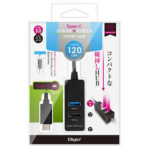 ʥХ䥷 Type-C USB3.0+2.0 3ݡȥϥ 120cm UH-C3123